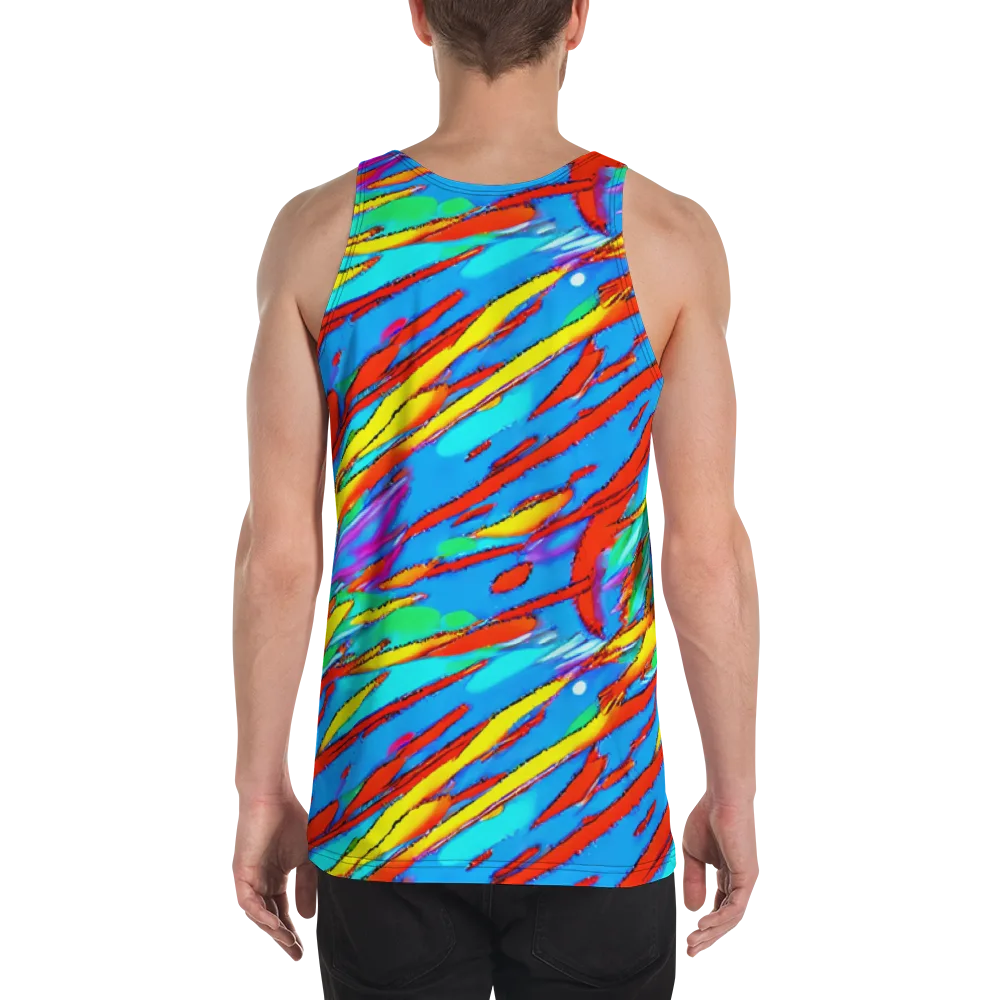 Azure Impact on Men's Tank Top — Back