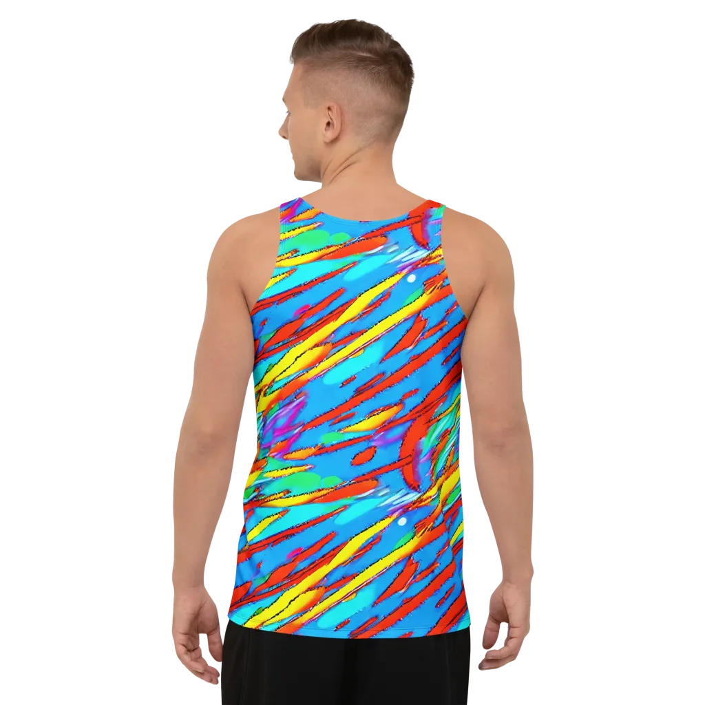 Azure Impact on Men's Tank Top — Back