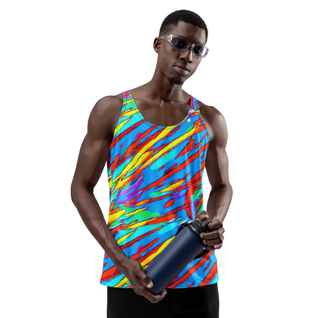 Azure Impact on Men's Tank Top — Front