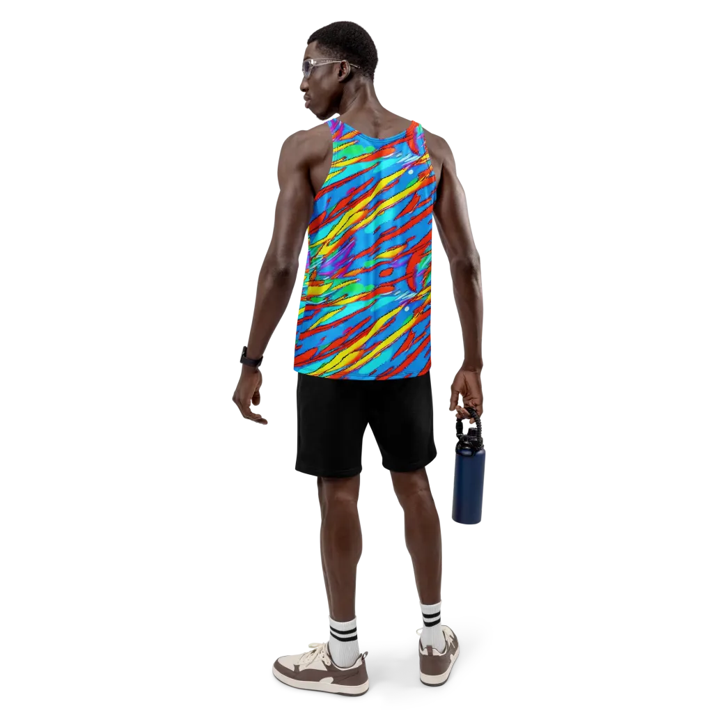 Azure Impact on Men's Tank Top — Back