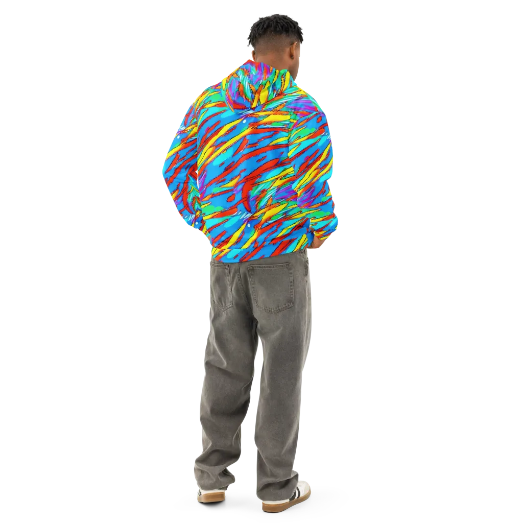 Azure Impact on Cotton Hoodie — Back