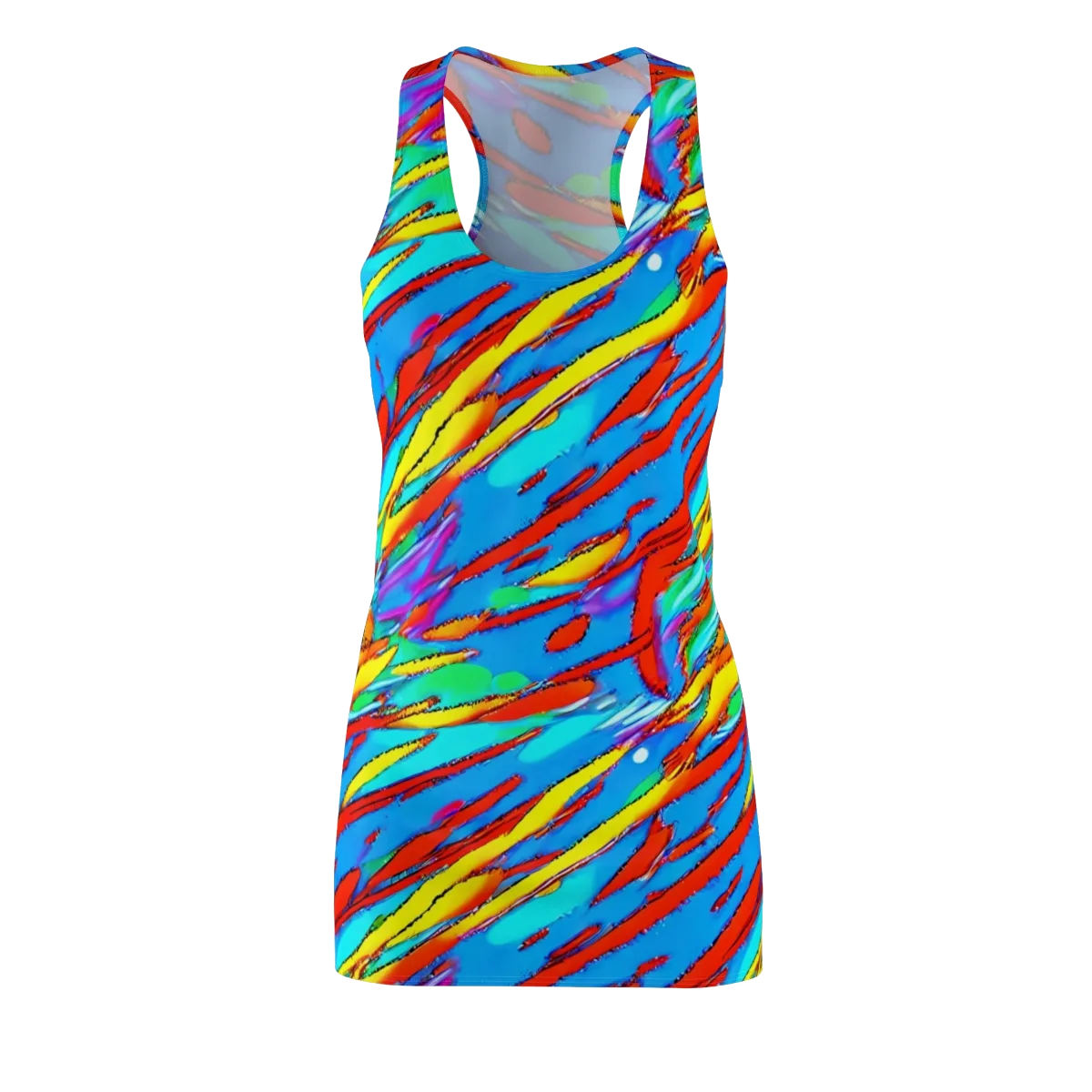 Azure Impact on Racerback Dress — Front