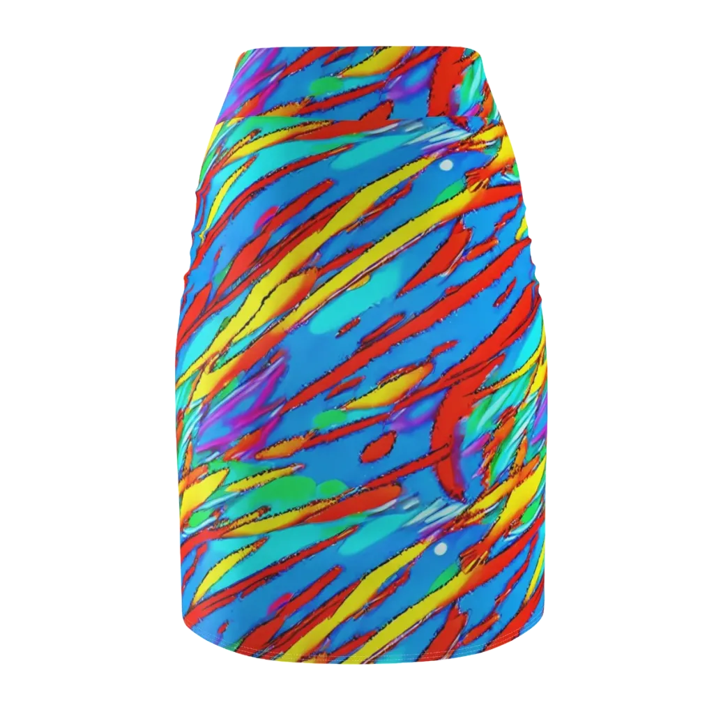 Azure Impact on Pencil Skirt — Back