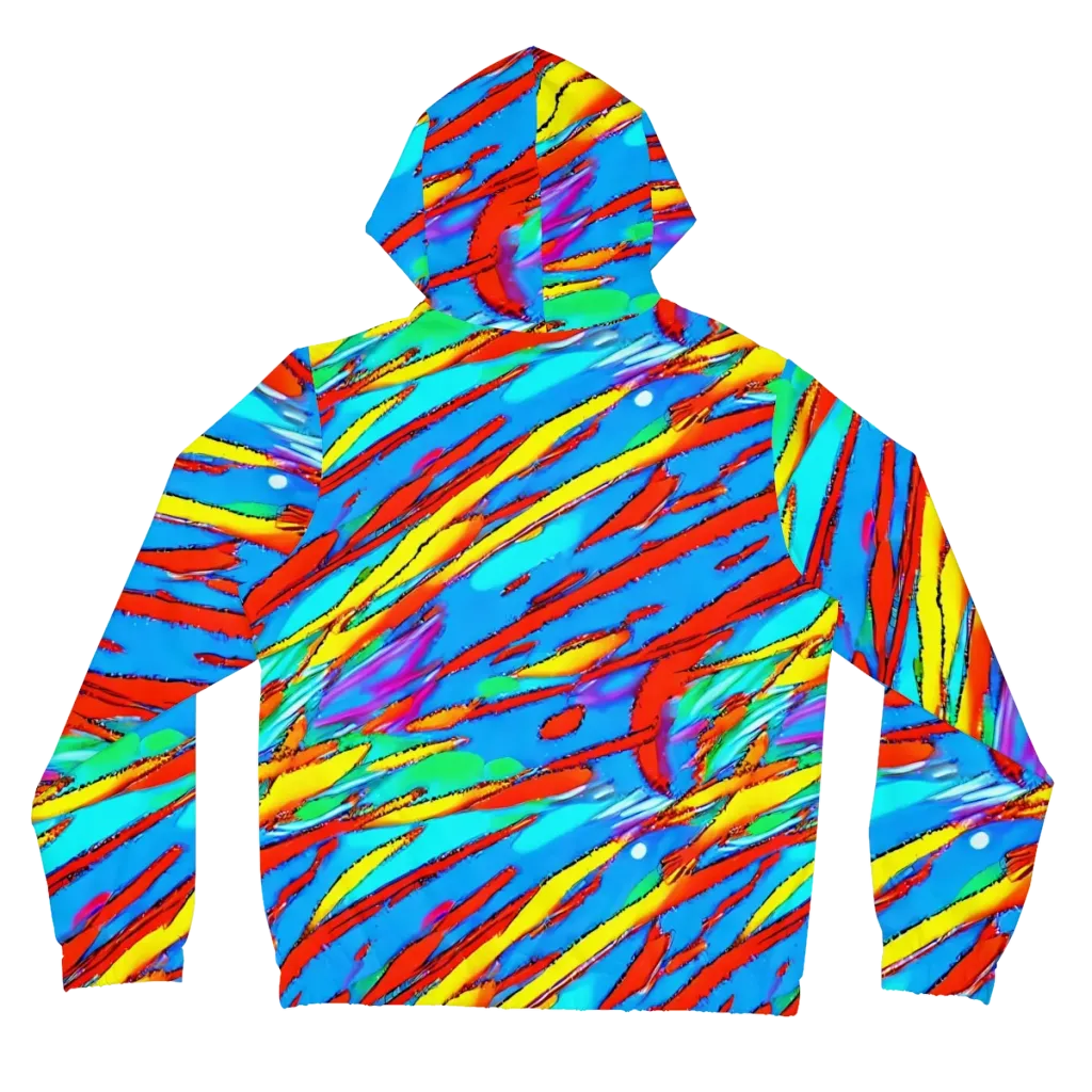 Azure Impact on Women's Full-Zip Hoodie — Back