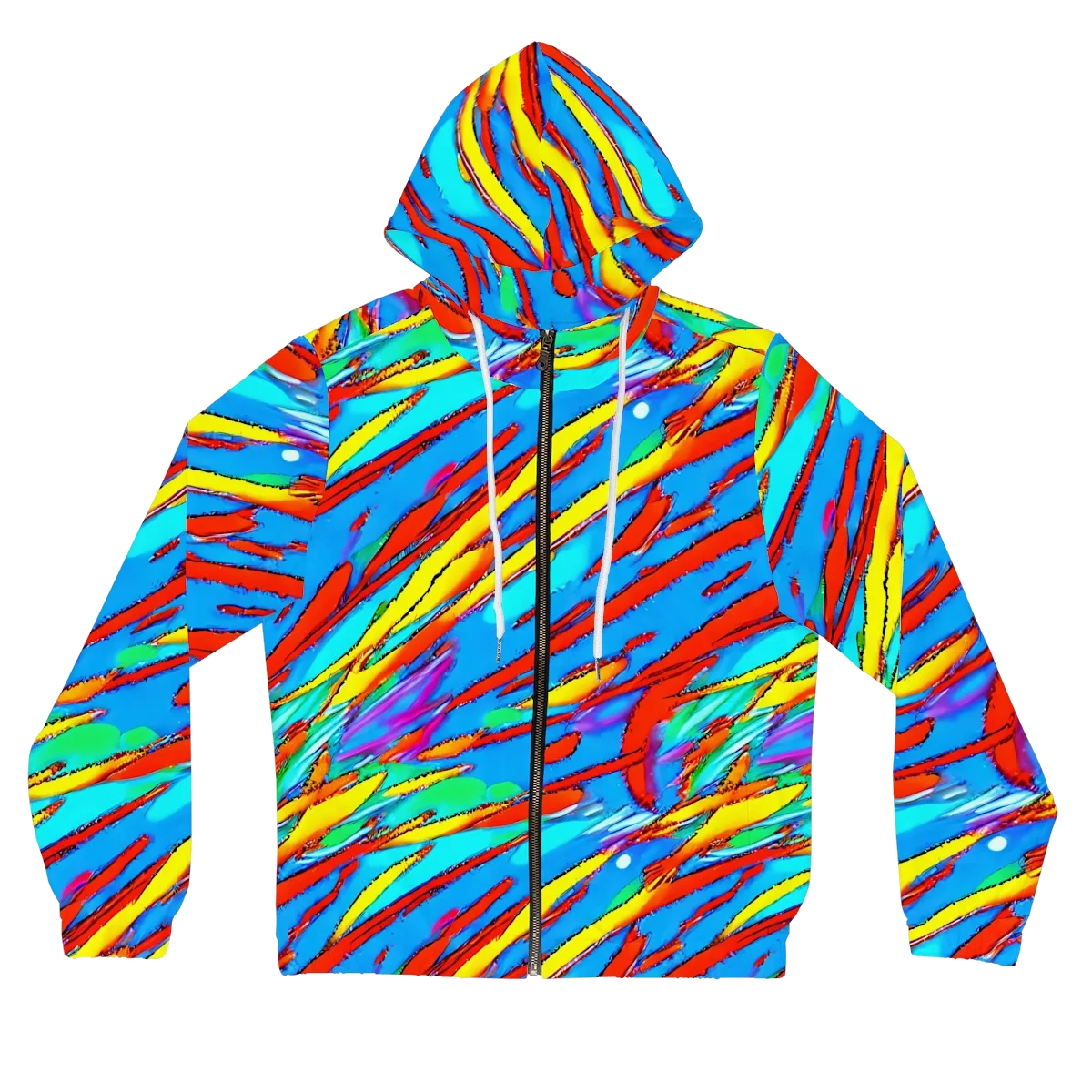 Azure Impact on Women's Full-Zip Hoodie — Front