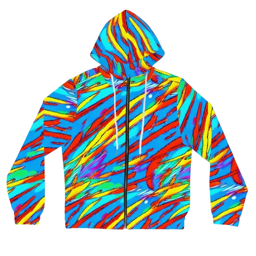 Azure Impact on a Women's Full-Zip Hoodie