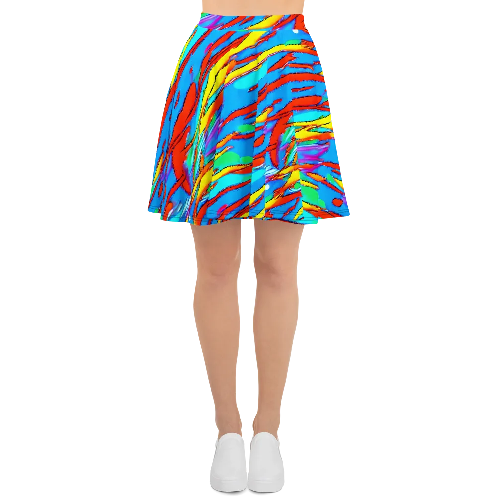 Azure Impact on Skater Skirt — Front