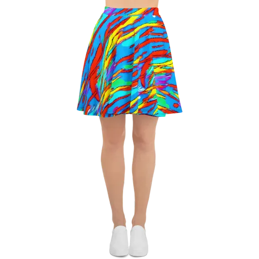 Azure Impact on a Skater Skirt