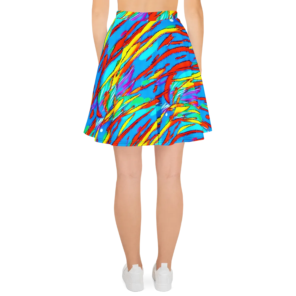 Azure Impact on Skater Skirt — Back