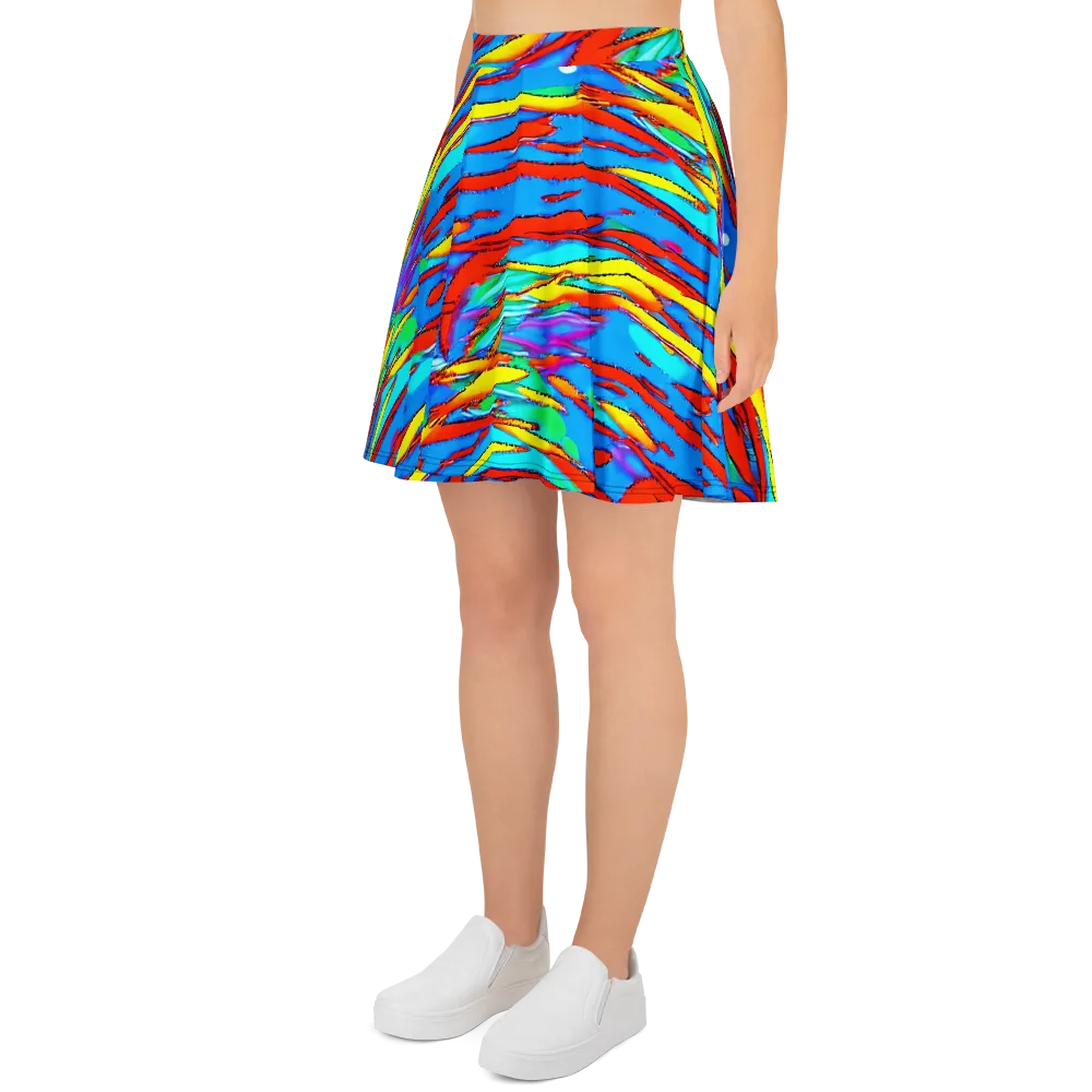 Azure Impact on Skater Skirt — Left