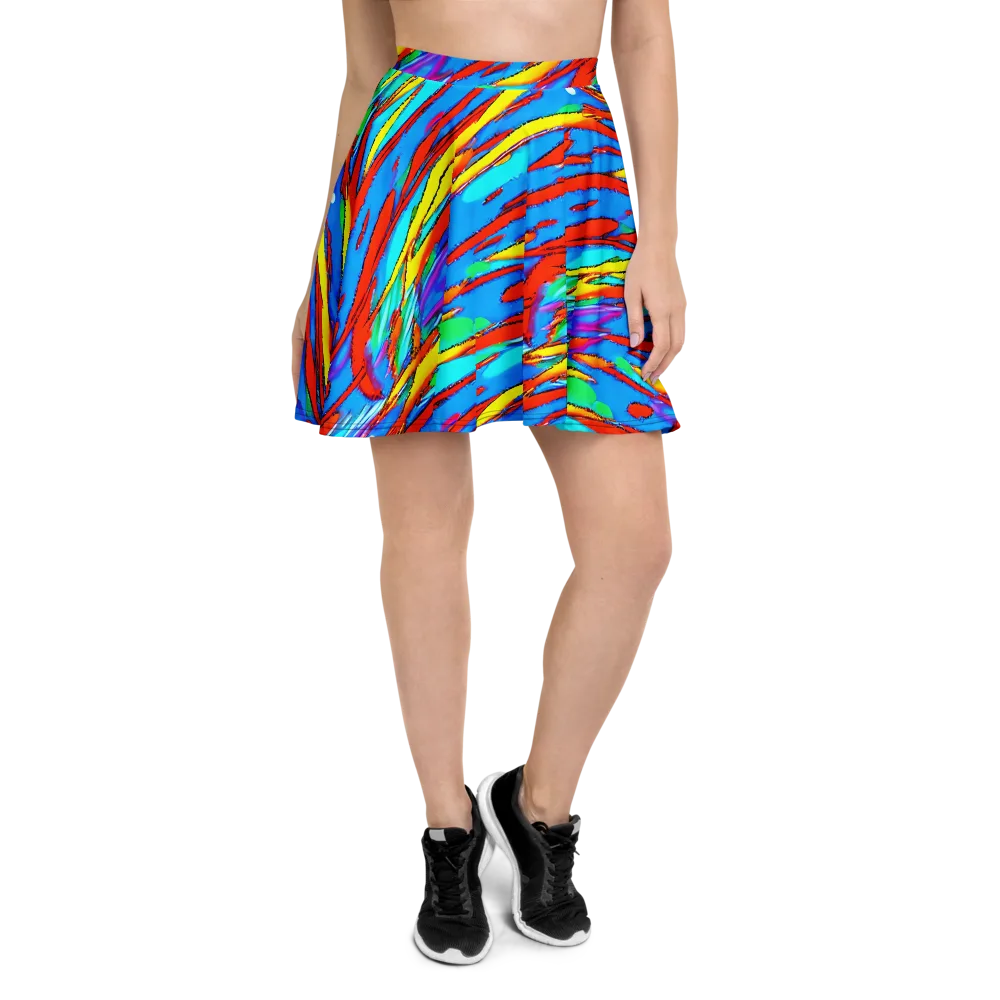 Azure Impact on Skater Skirt — Front