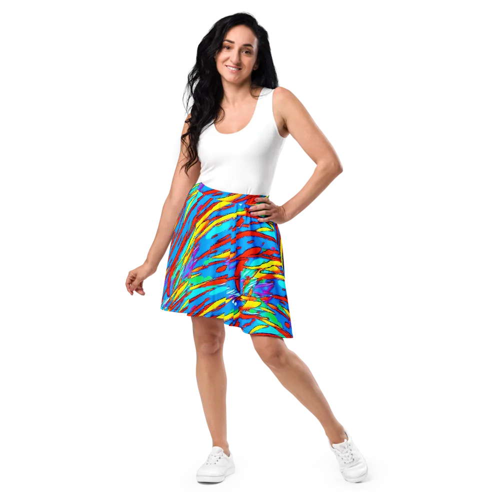 Azure Impact on Skater Skirt — Front