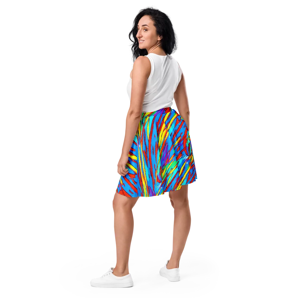 Azure Impact on Skater Skirt — Back