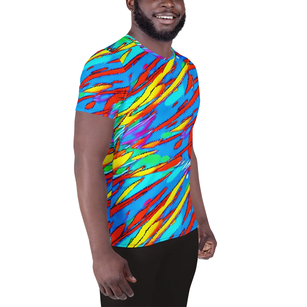 Azure Impact on Men's Athletic T-Shirt — Right
