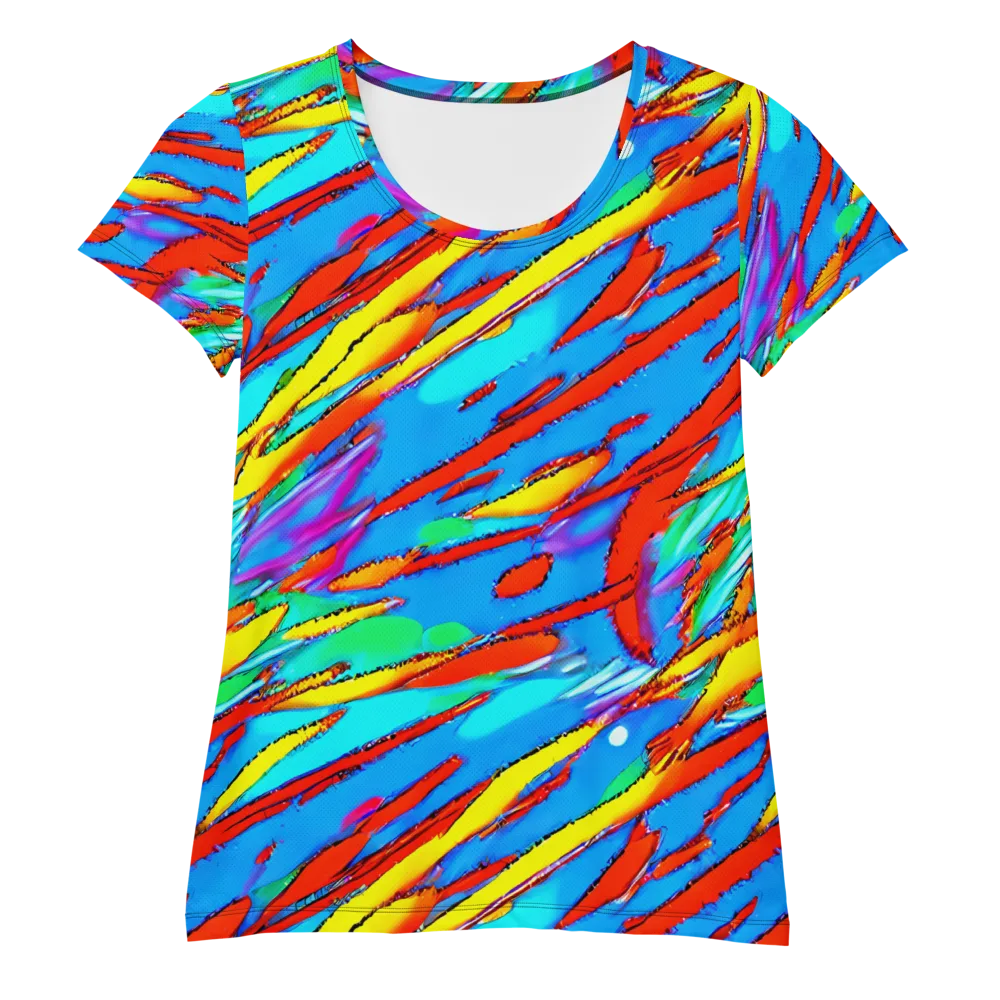Azure Impact on Women's Athletic T-Shirt — Front