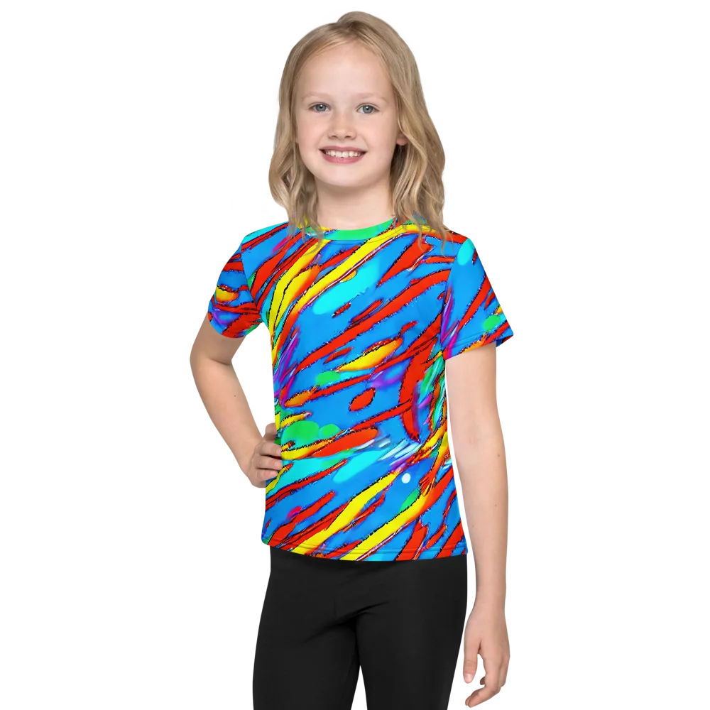 Azure Impact on Kids Crew Neck T-Shirt — Front