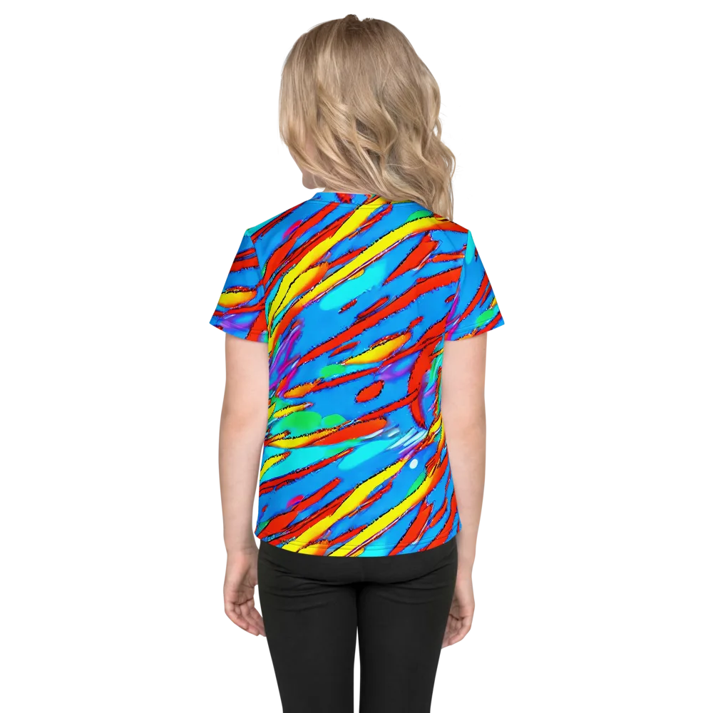 Azure Impact on Kids Crew Neck T-Shirt — Back