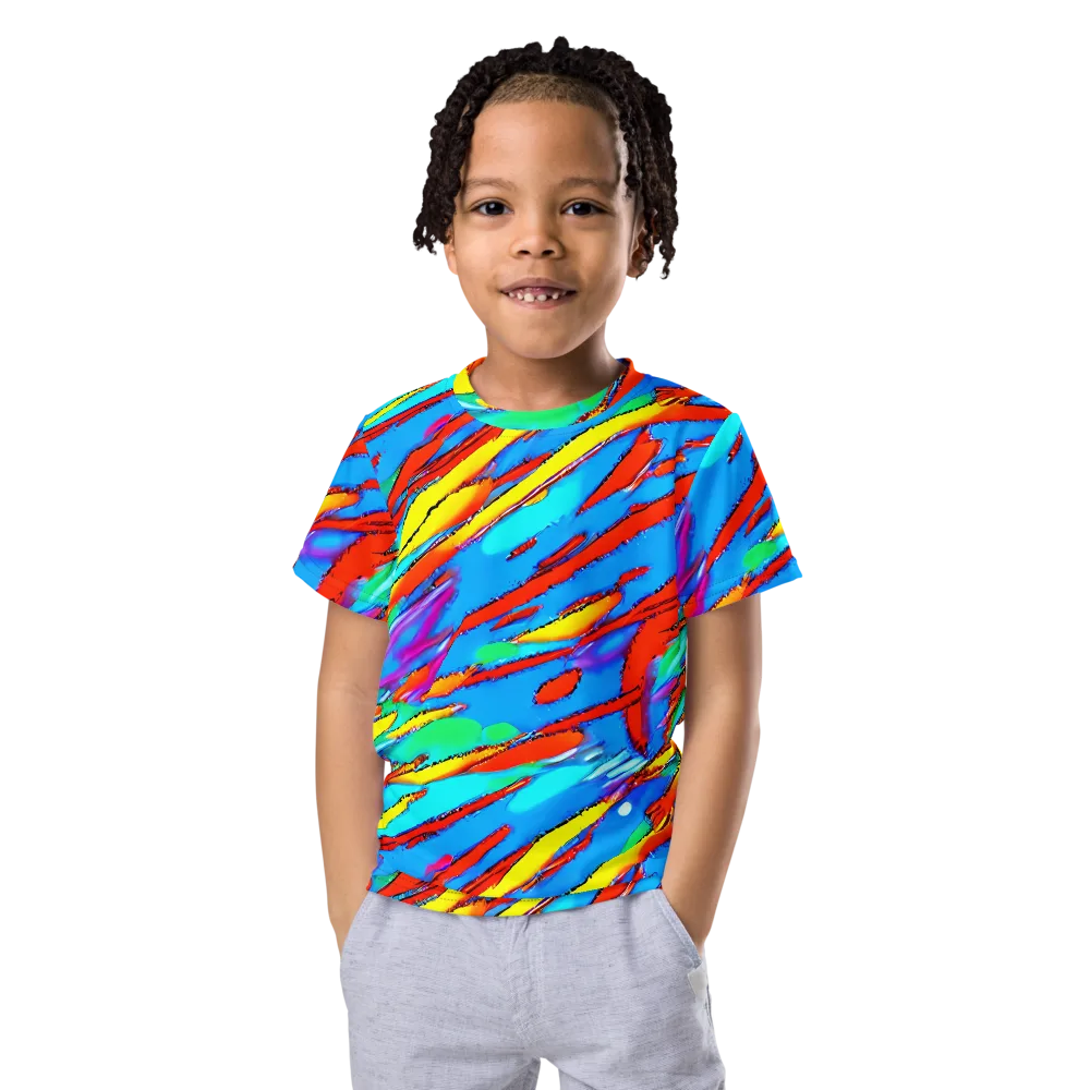 Azure Impact on Kids Crew Neck T-Shirt — Front