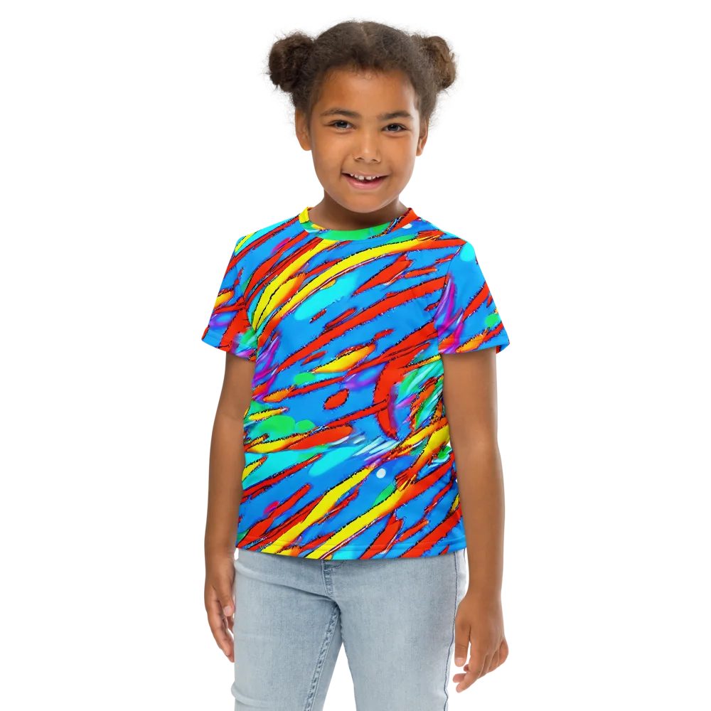 Azure Impact on Kids Crew Neck T-Shirt — Front