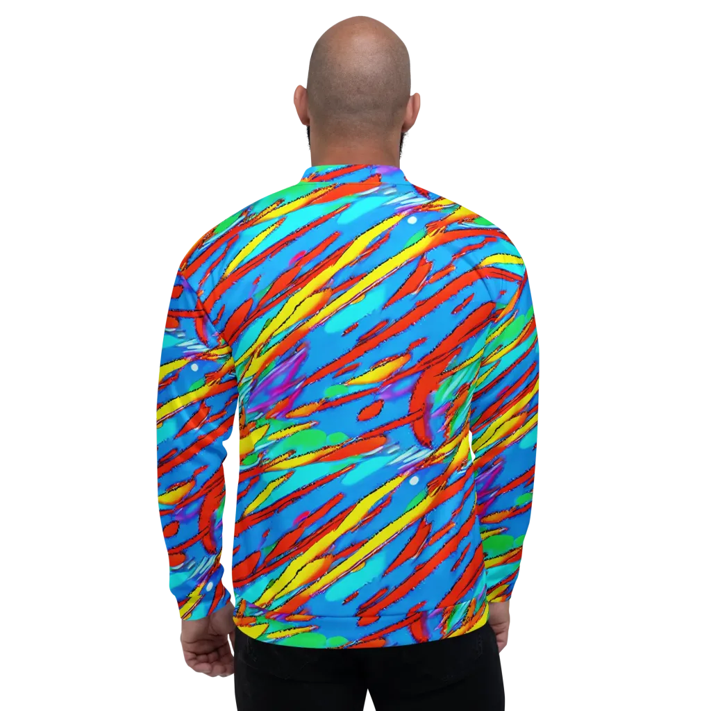Azure Impact on Bomber Jacket — Back