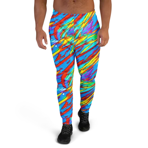 Azure Impact on a Men's Joggers