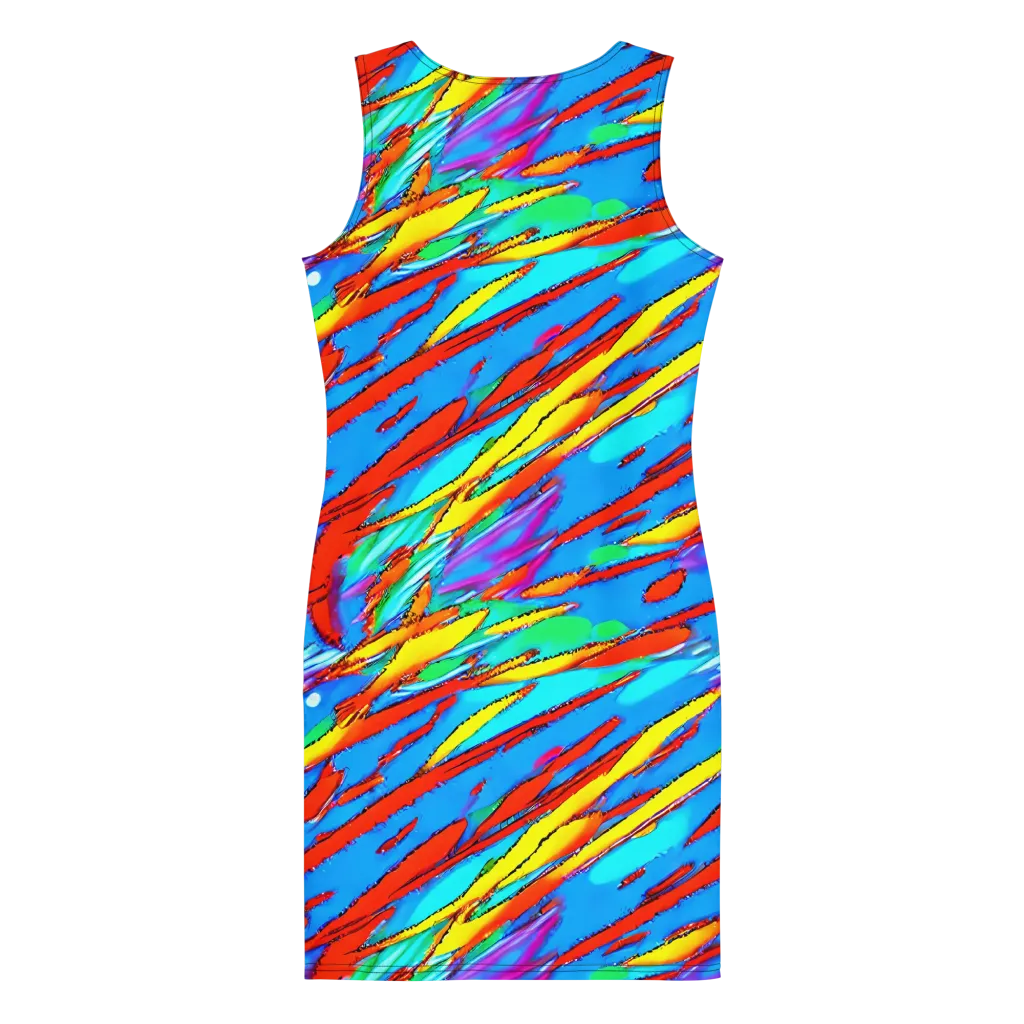 Azure Impact on Bodycon Dress — Back