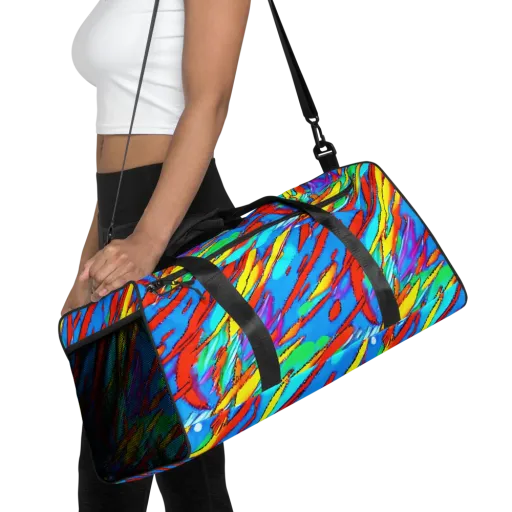 Azure Impact on a Duffle Bag