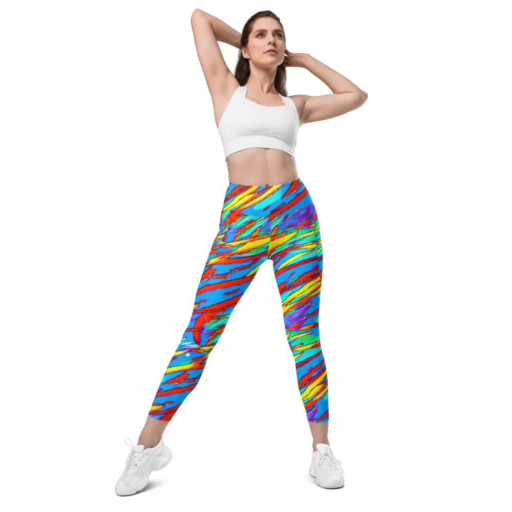 Azure Impact on Leggings with Pockets — Front