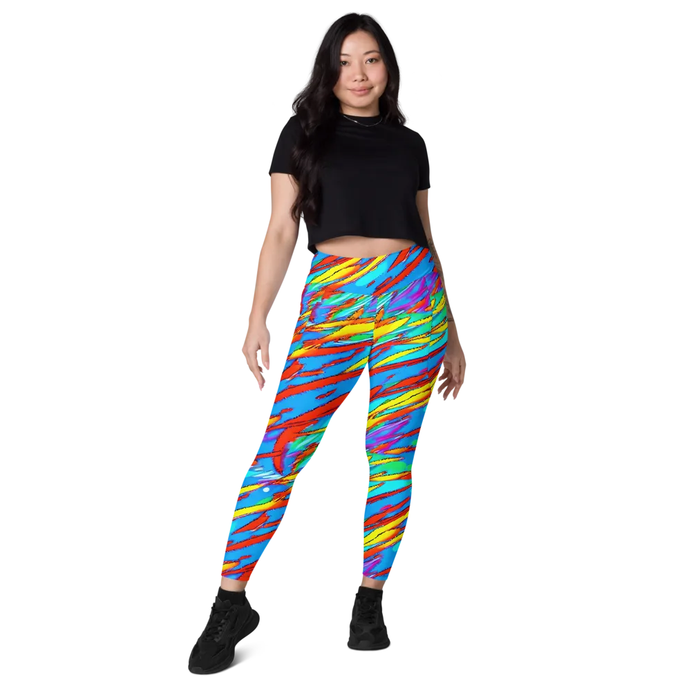 Azure Impact on Leggings with Pockets — Front