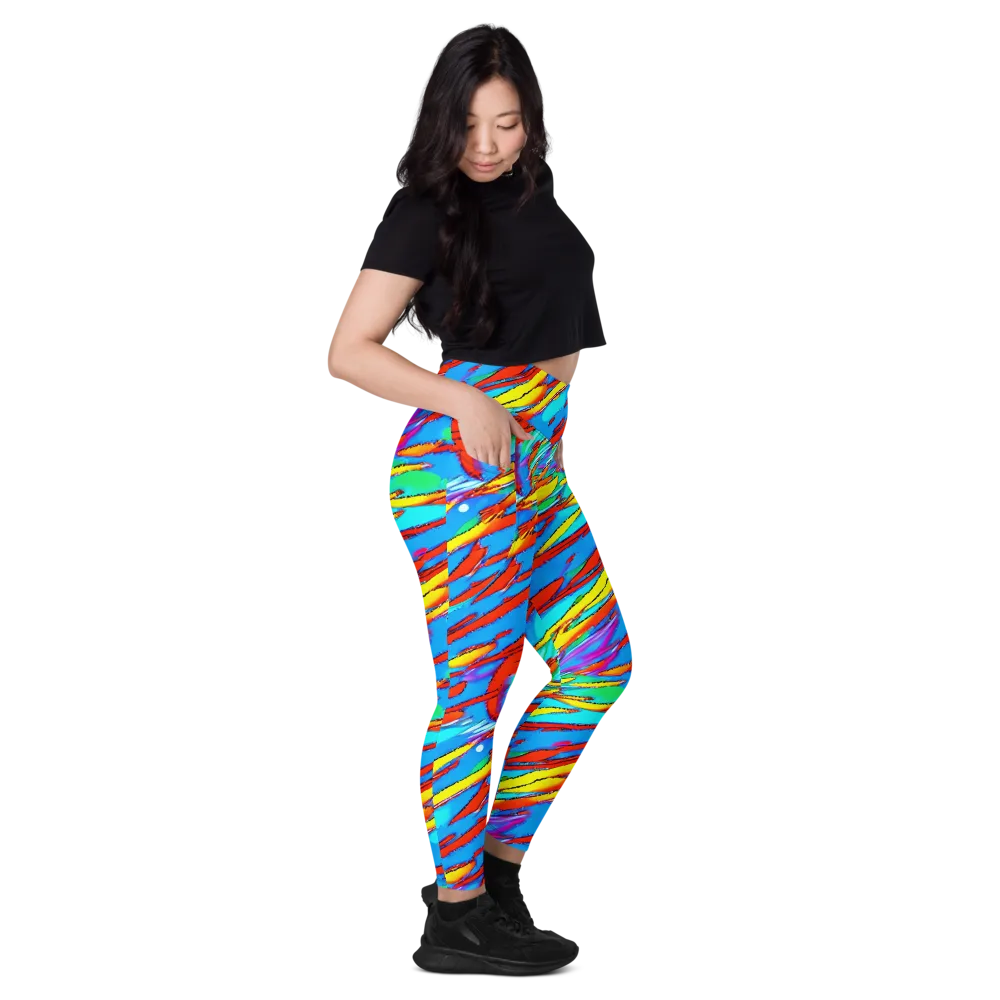 Azure Impact on Leggings with Pockets — Right