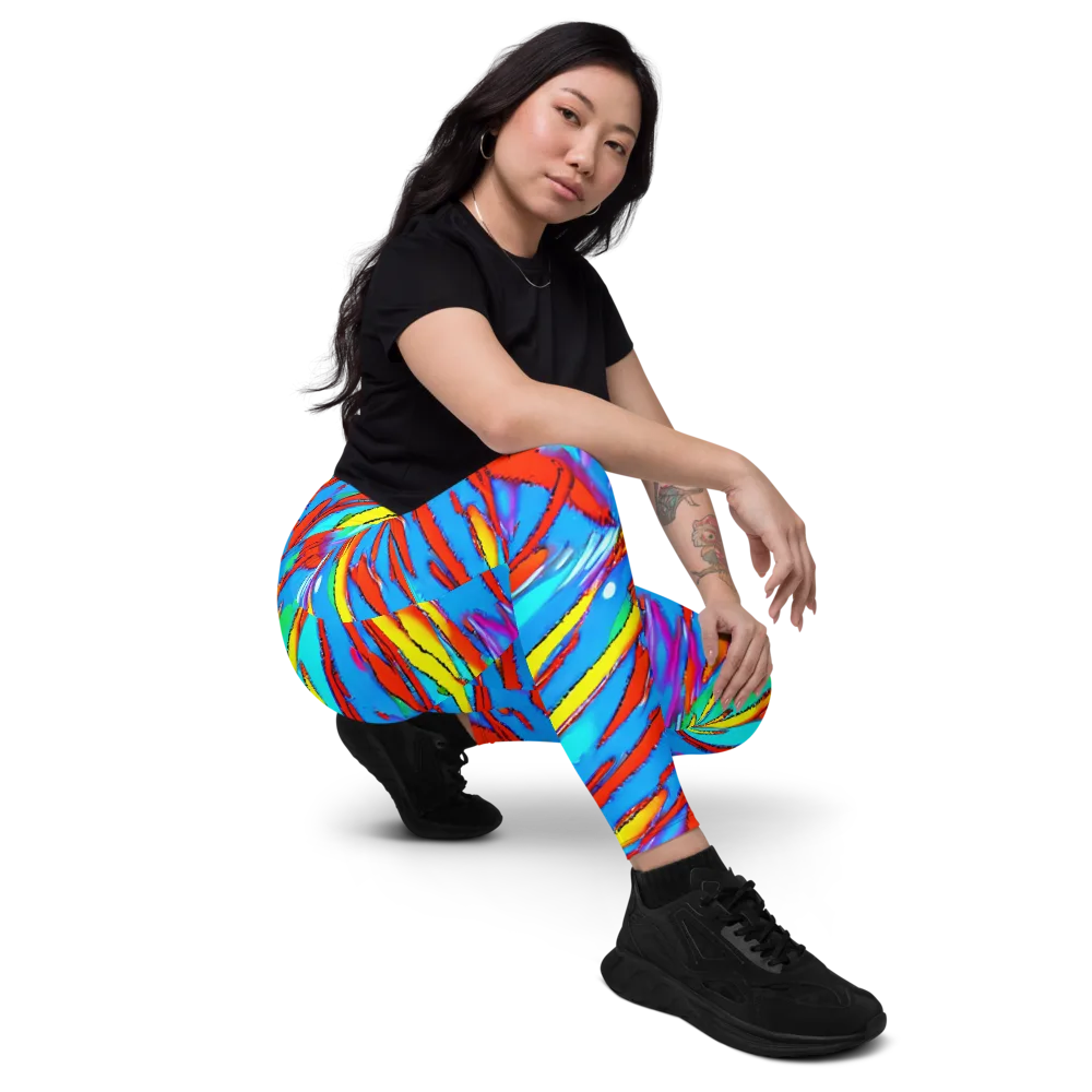 Azure Impact on Leggings with Pockets — Right Front