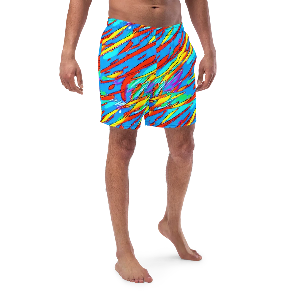 Azure Impact on Swim Trunks — Front
