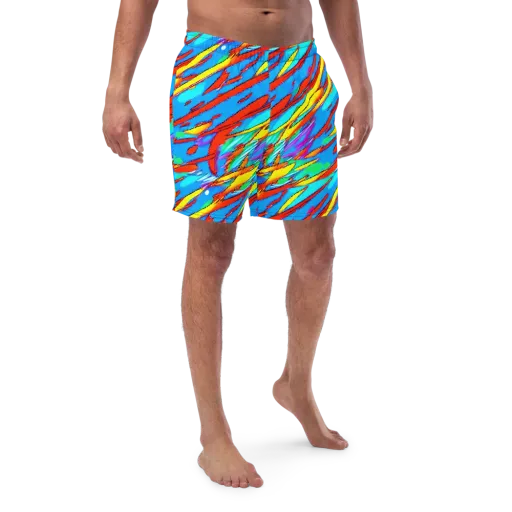 Azure Impact on a Swim Trunks