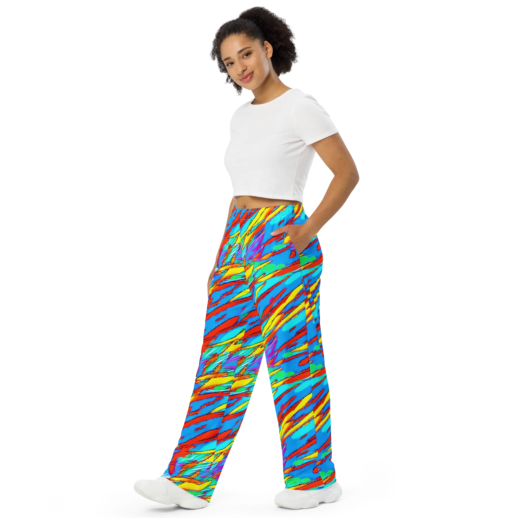 Azure Impact on Wide-Leg Pants — Left Front