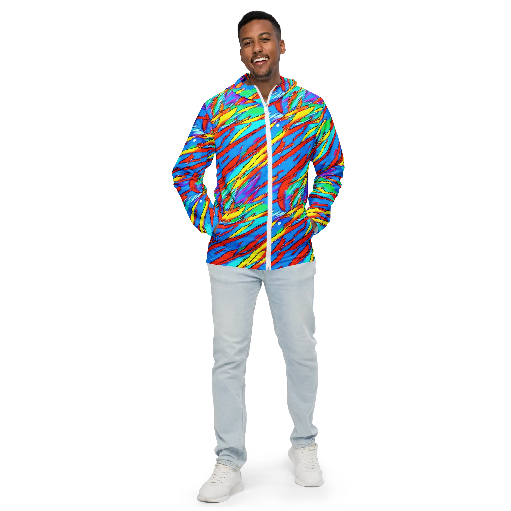 Azure Impact on Men's Windbreaker — Front