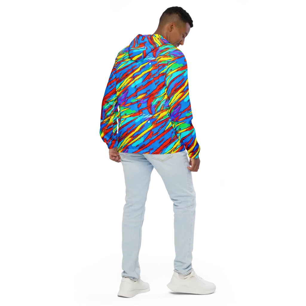 Azure Impact on Men's Windbreaker — Back