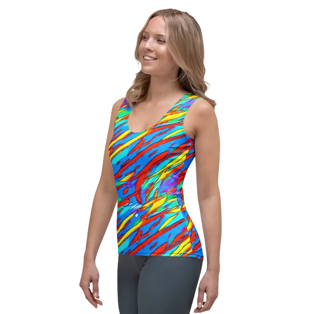 Azure Impact on Women's Tank Top — Left Front