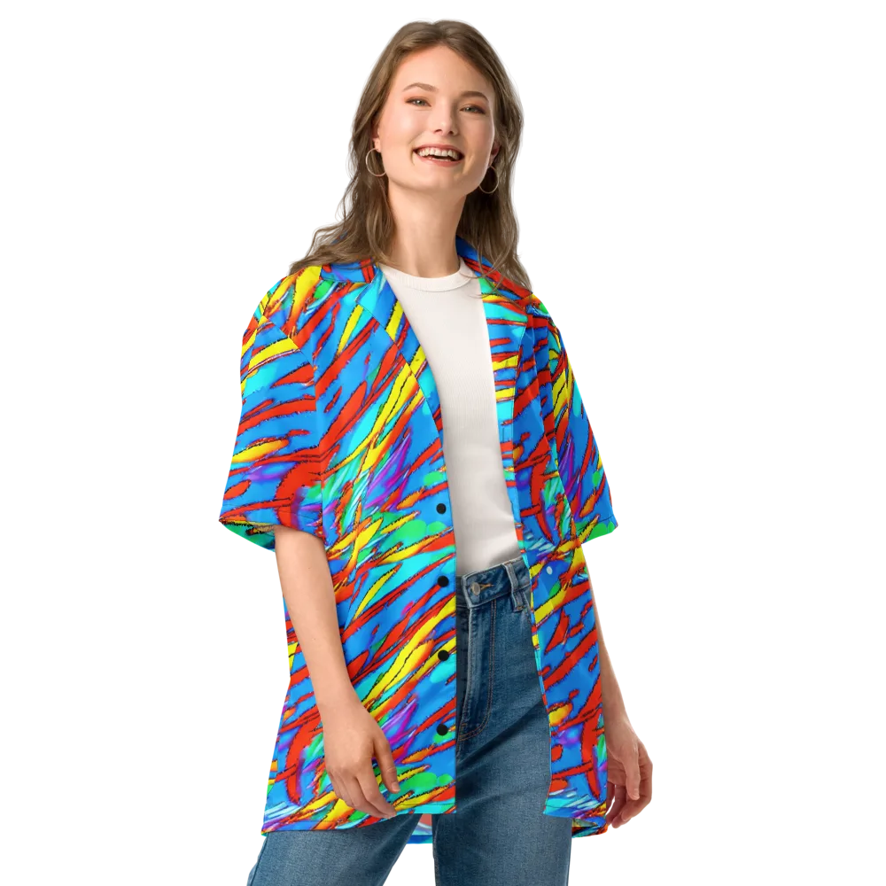 Azure Impact on Button Shirt — Front