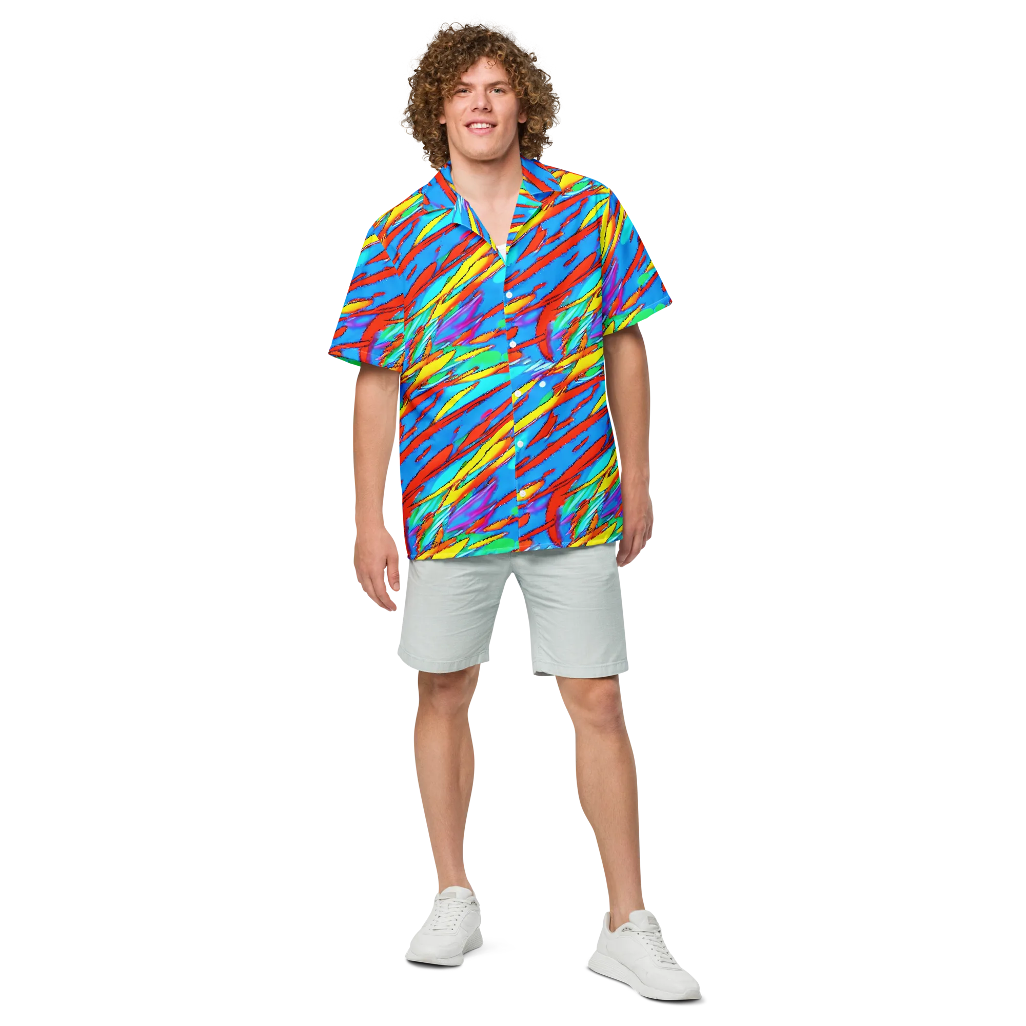 Azure Impact on Button Shirt — Front