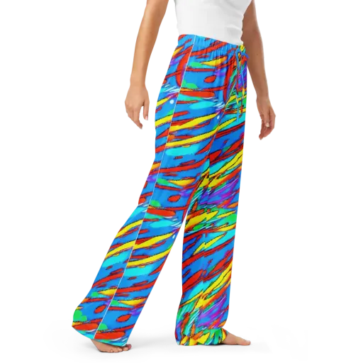 Azure Impact on a Women's Pajama Pants