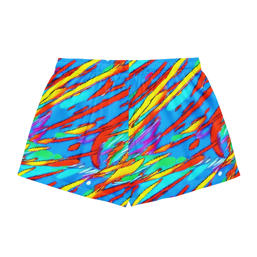Azure Impact on Women's Pajama Shorts — Back