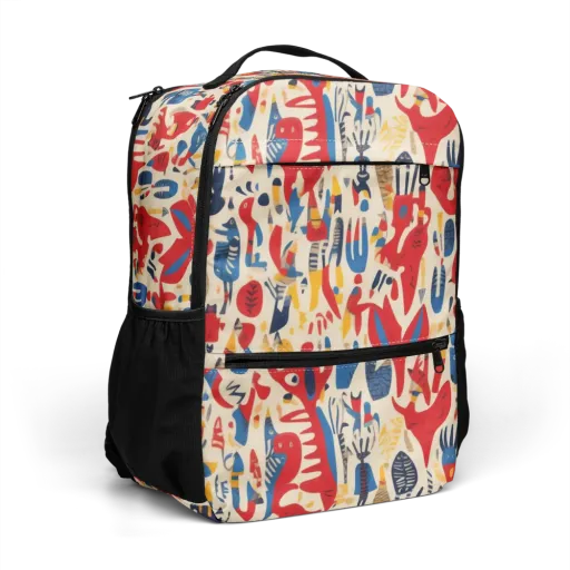 Red Tide Menagerie on a Utility Backpack