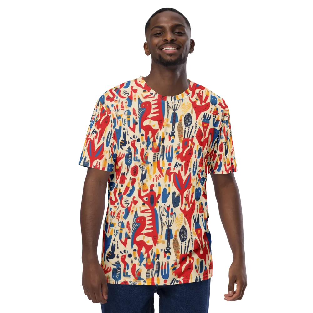 Red Tide Menagerie on Men's Crew Neck T-Shirt — Front