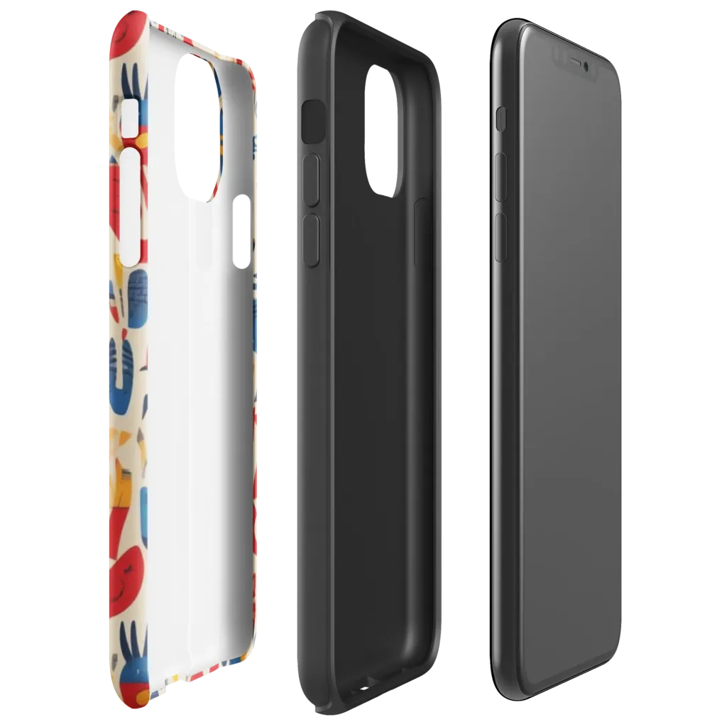 Red Tide Menagerie on Tough Case for iPhone® — Right