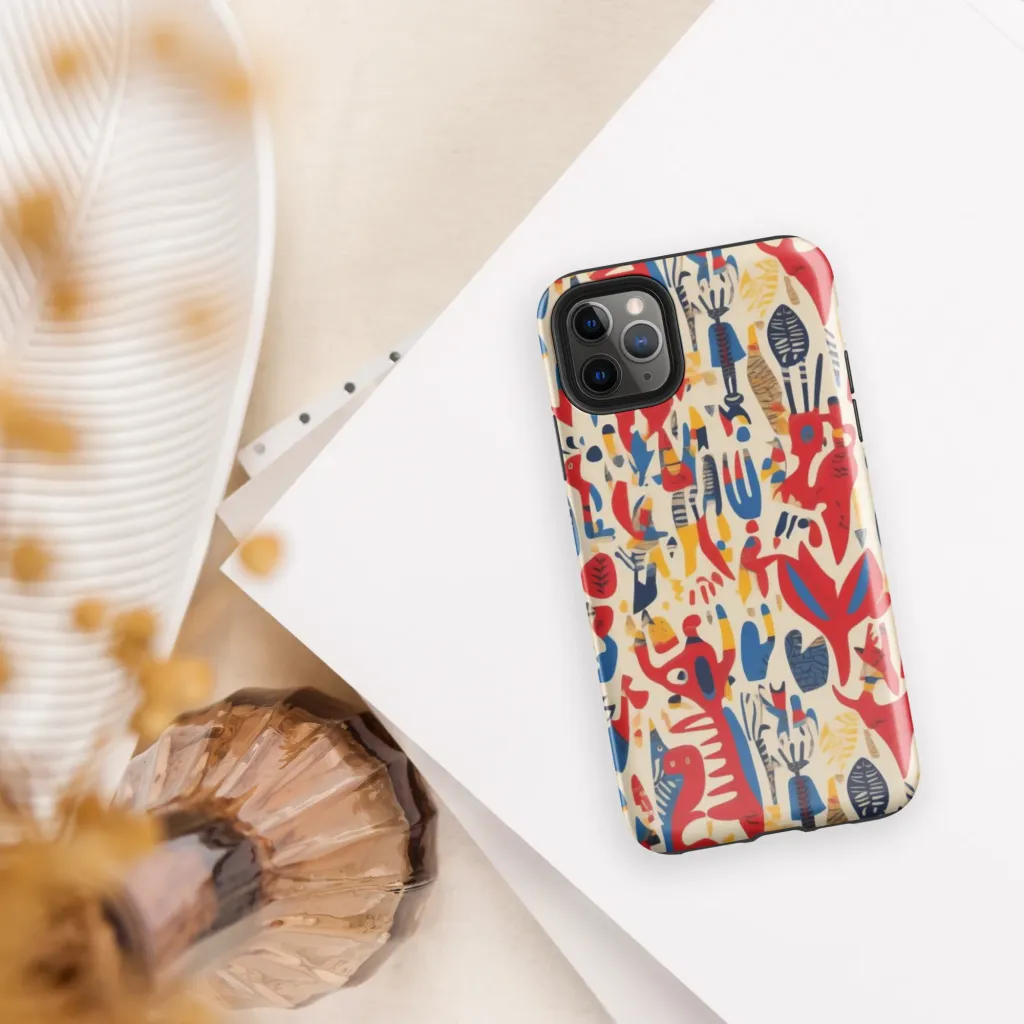 Red Tide Menagerie on Tough Case for iPhone® — Front