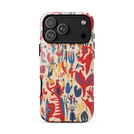 Red Tide Menagerie on a Tough Case for iPhone®