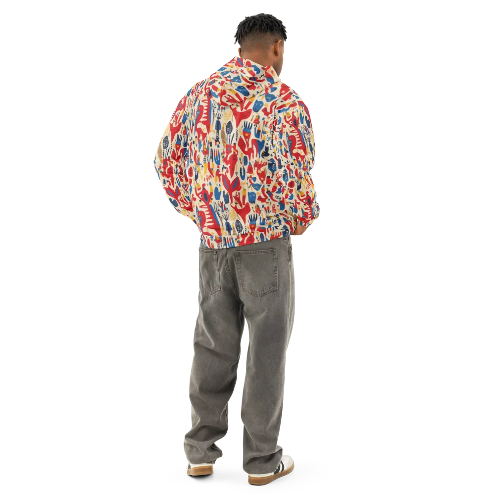 Red Tide Menagerie on Cotton Hoodie — Back