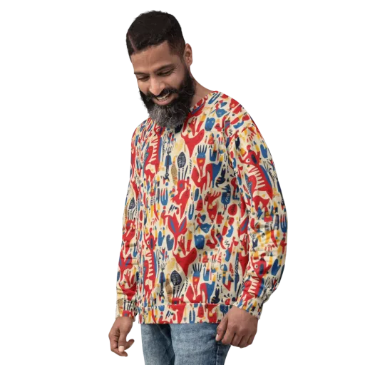 Red Tide Menagerie on a Sweatshirt