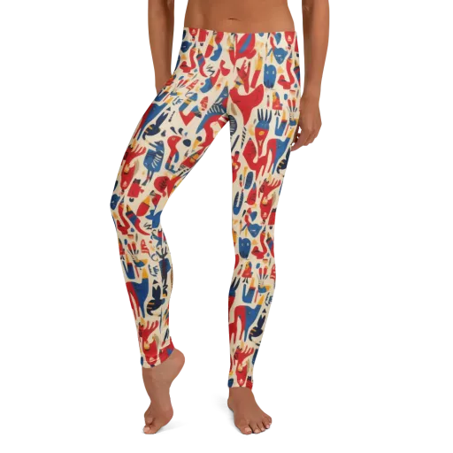 Red Tide Menagerie on a Leggings