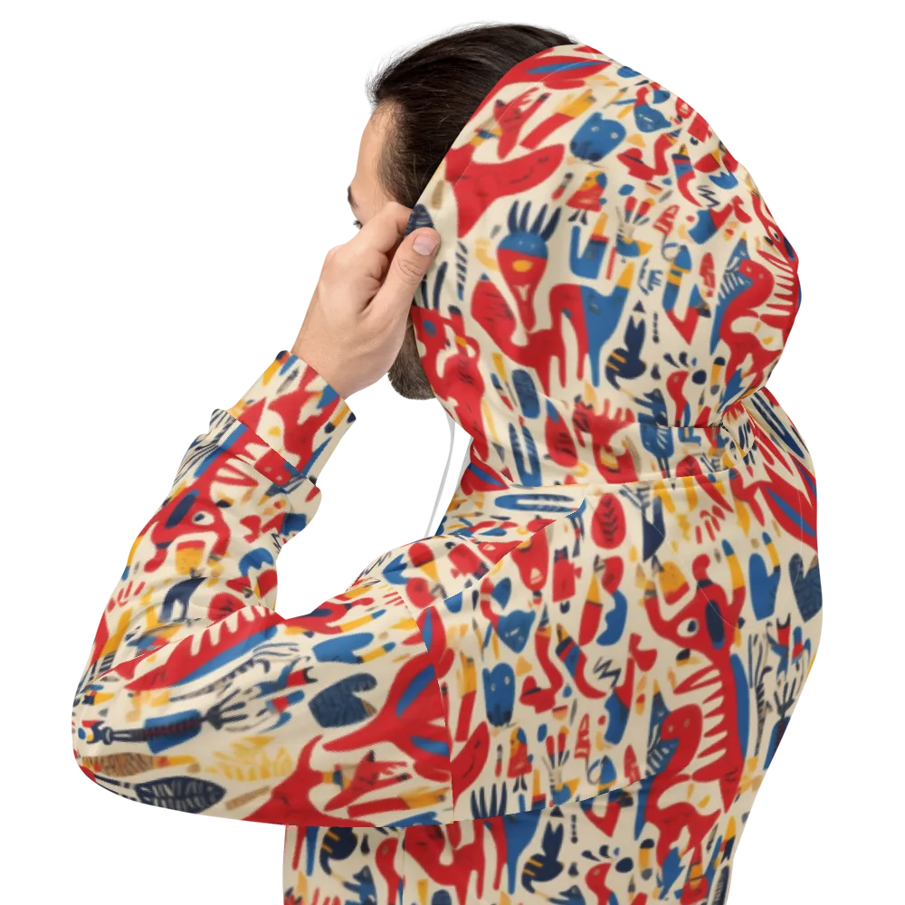 Red Tide Menagerie on Hoodie — Back